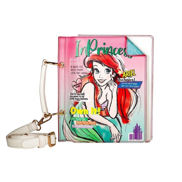Disney Little Mermaid x Danielle Nicole Ariel Magazine Crossbody Bag Multicolor - Picture 1 of 5